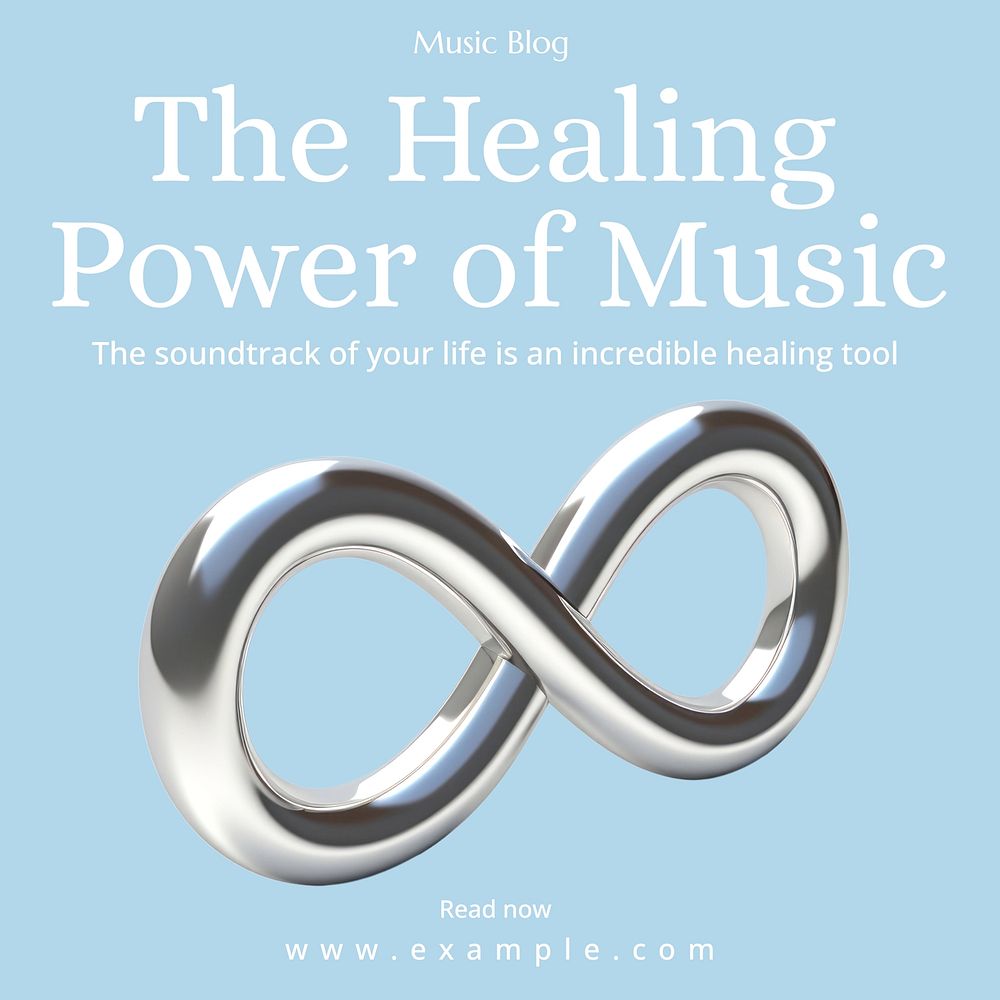 Music healing power Instagram post template  