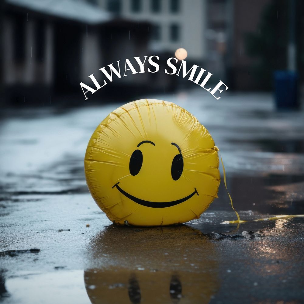 Always smile Instagram post template