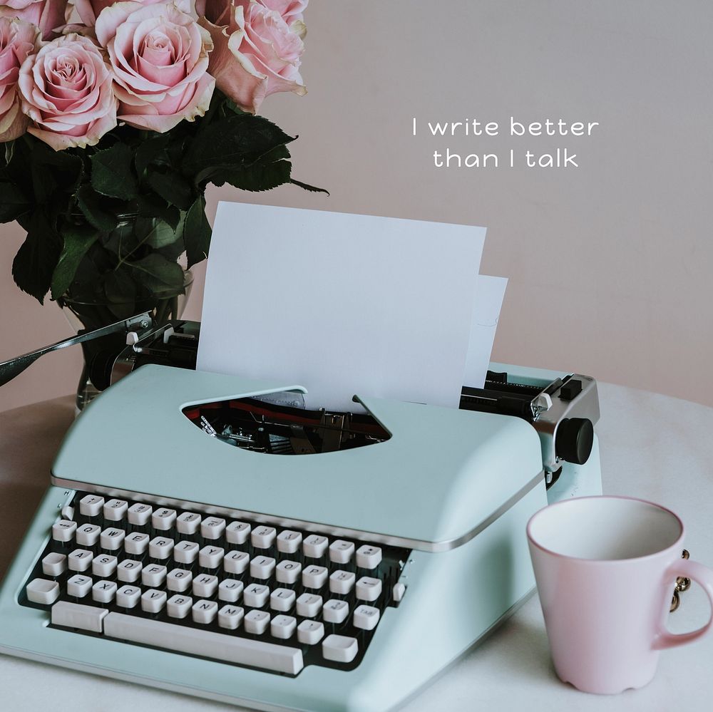 Writing  quote Instagram post template