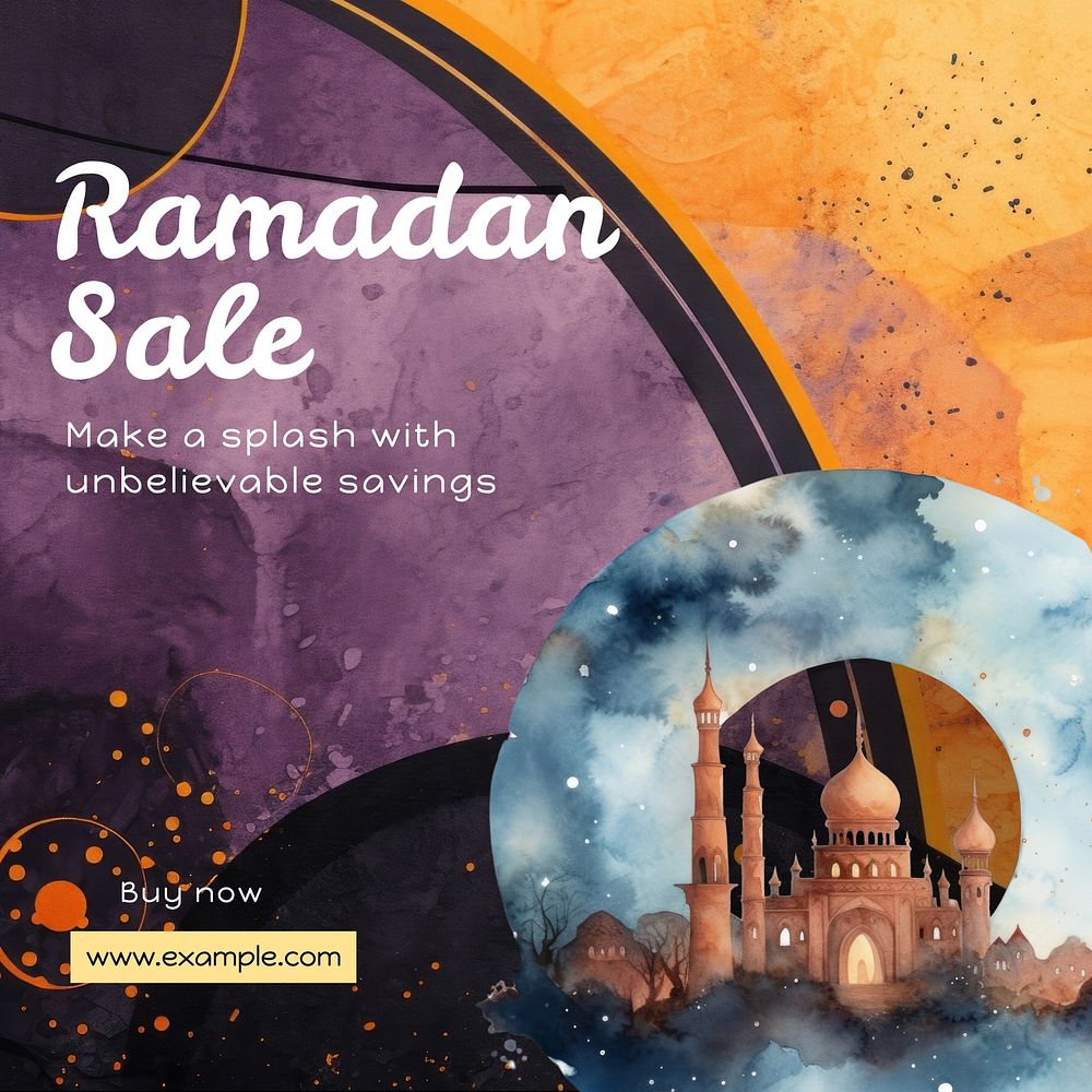 Ramadan sale Instagram post template