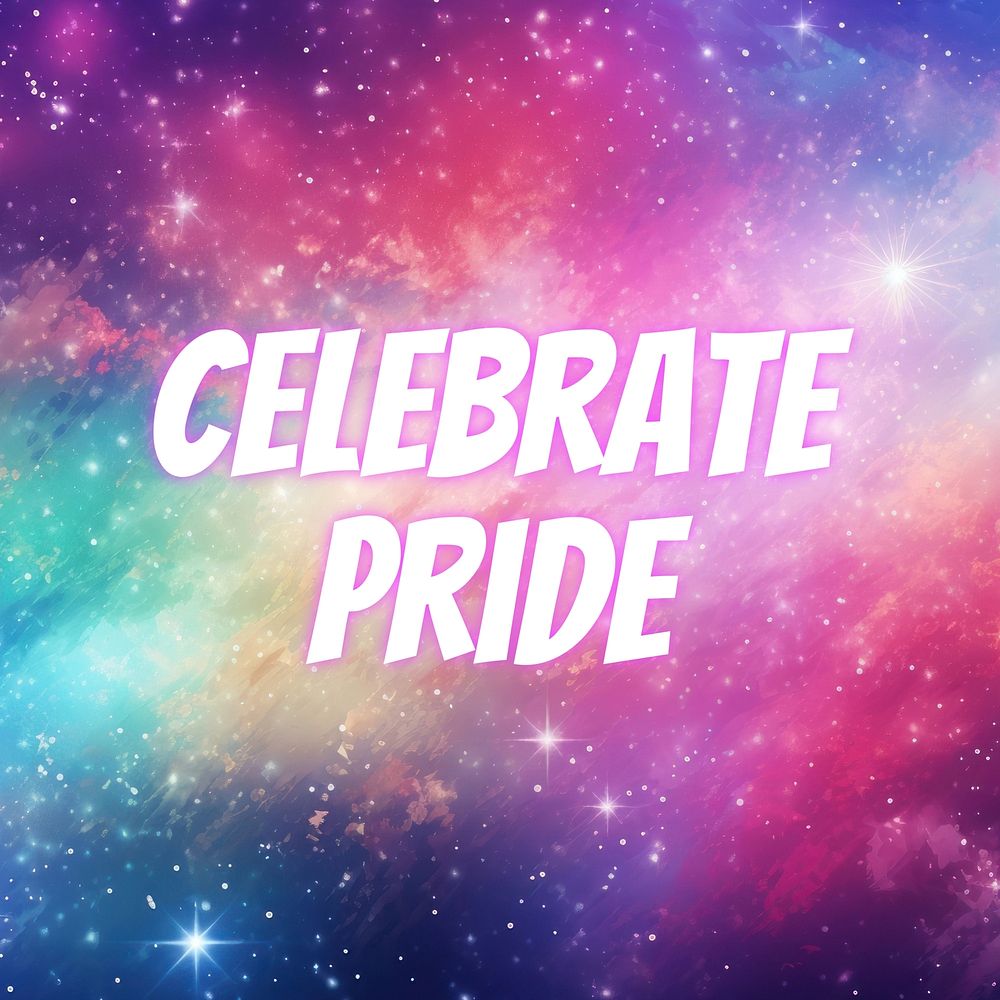 Celebrate pride Facebook post template