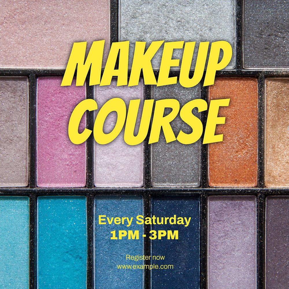 Makeup course Instagram post template | Free Photo - rawpixel