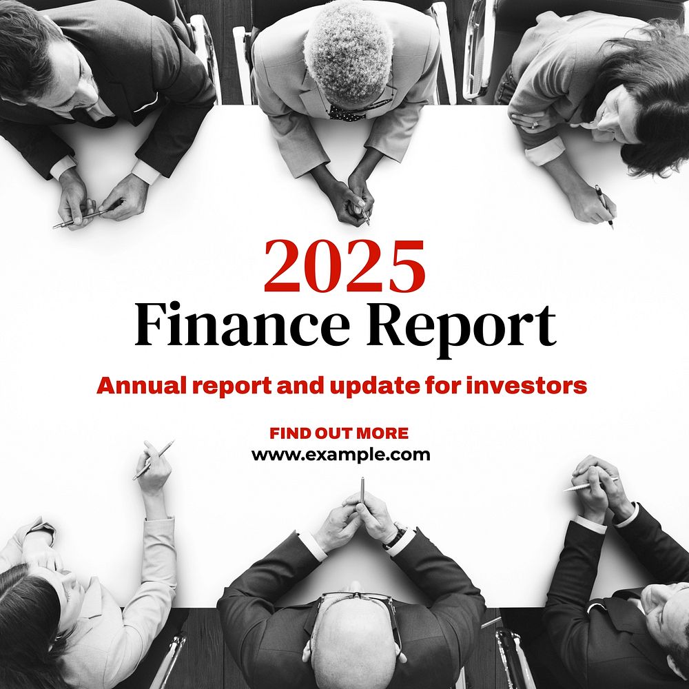 Finance report Instagram post template