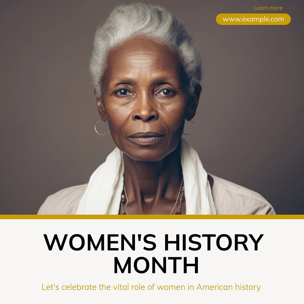 Women's history month Facebook post template