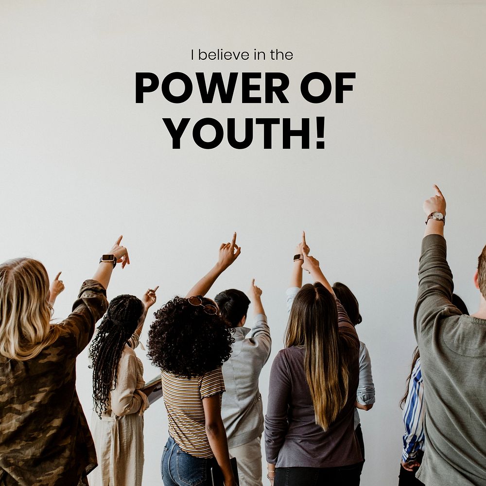 Power of youth Facebook post template