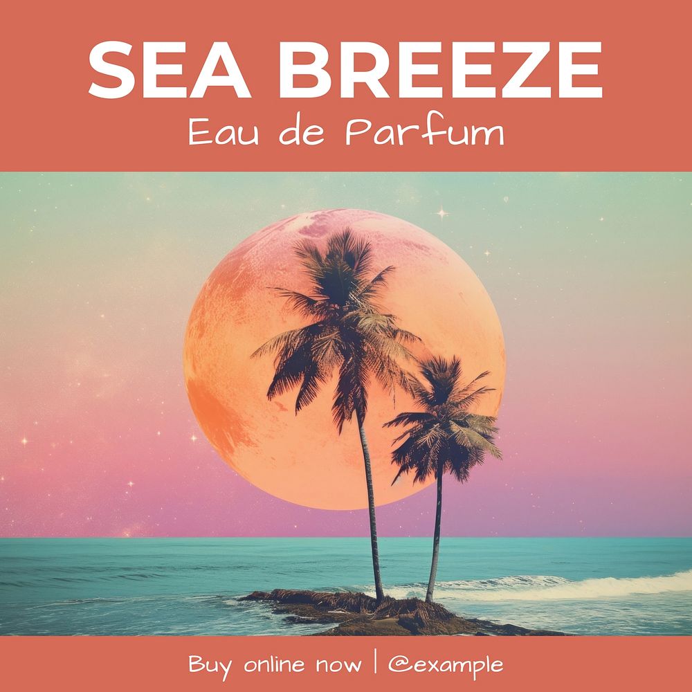 Sea breeze perfume Facebook post template