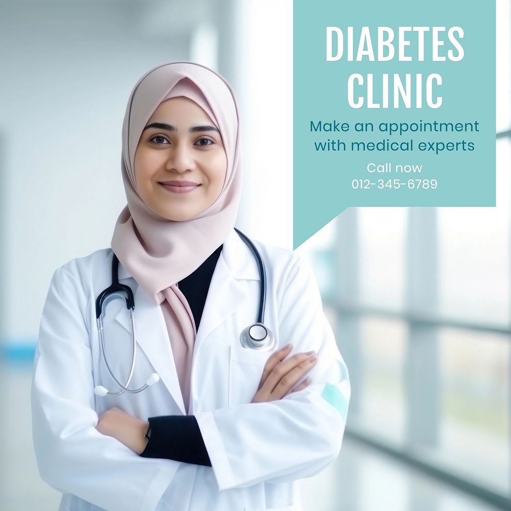 Diabetes clinic Instagram post template