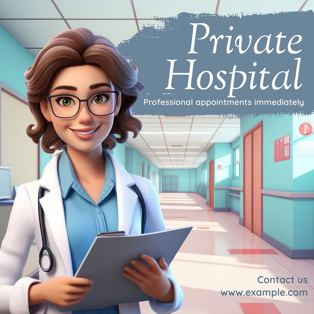 Private hospital Instagram post template