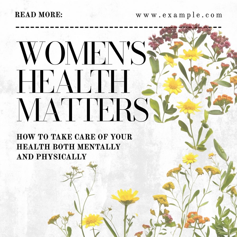 Women's health matters Instagram post template