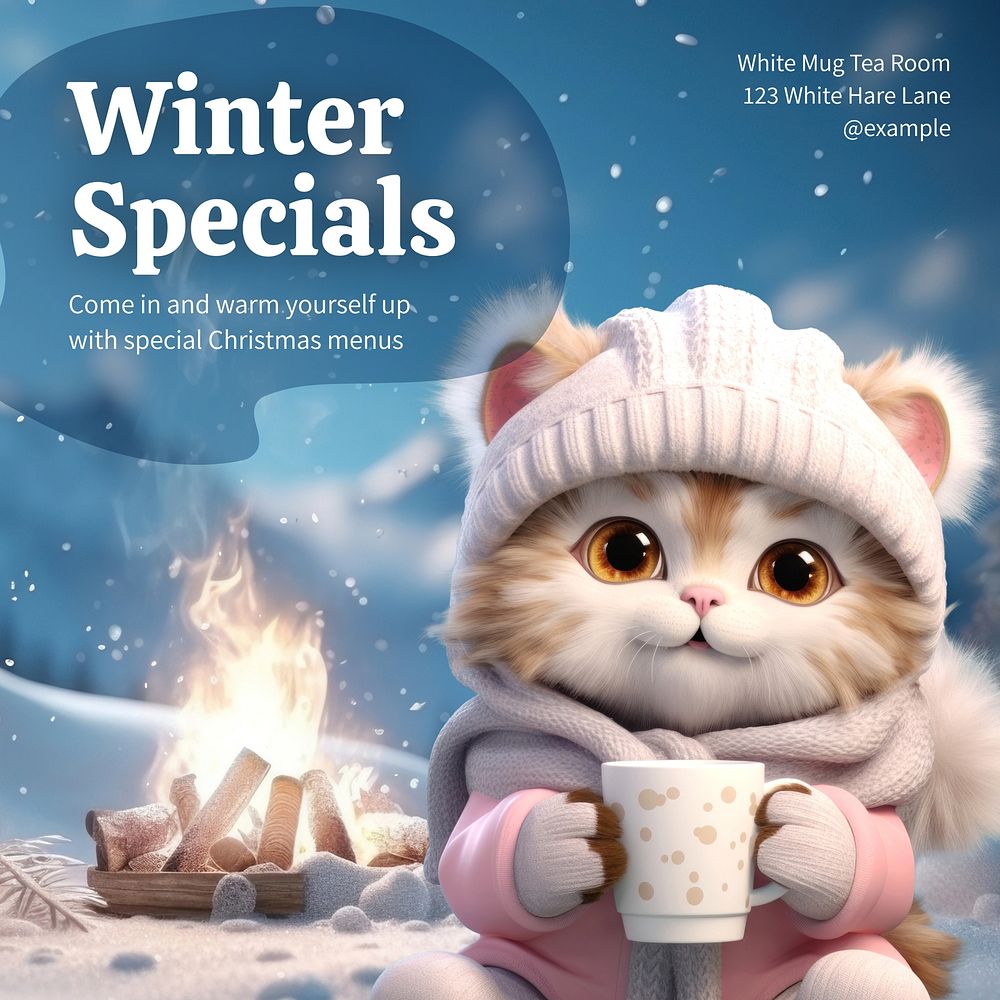 Winter special menu Instagram post template