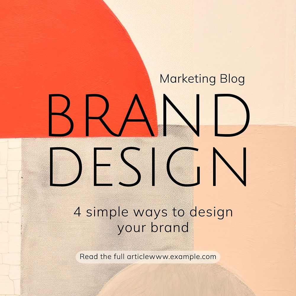 Branding design Instagram post template