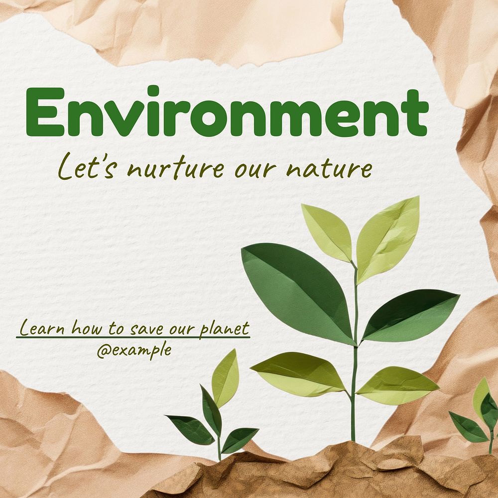 Environment & nature Instagram post template  