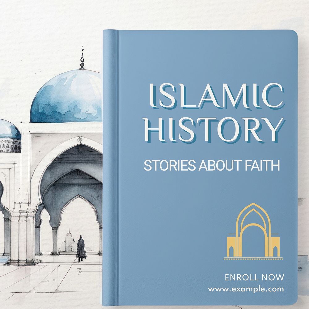 Islamic history Instagram post template