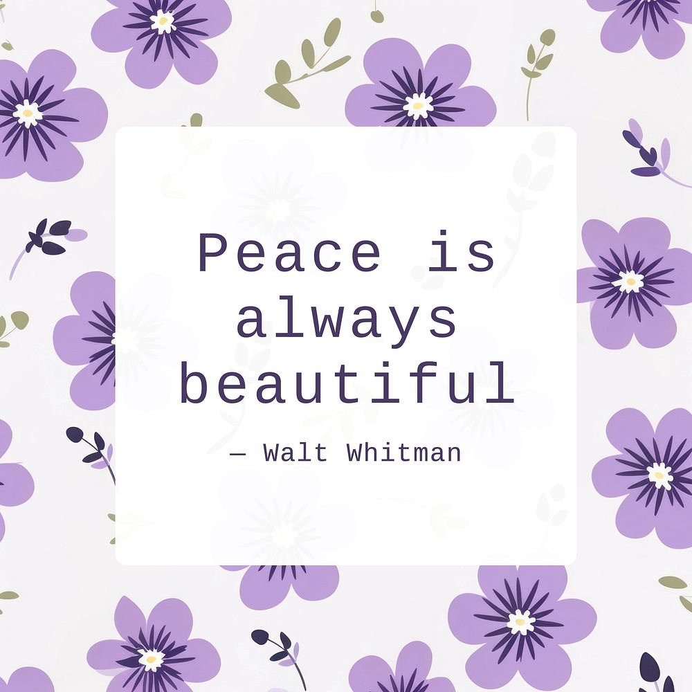 Peace  quote Instagram post template