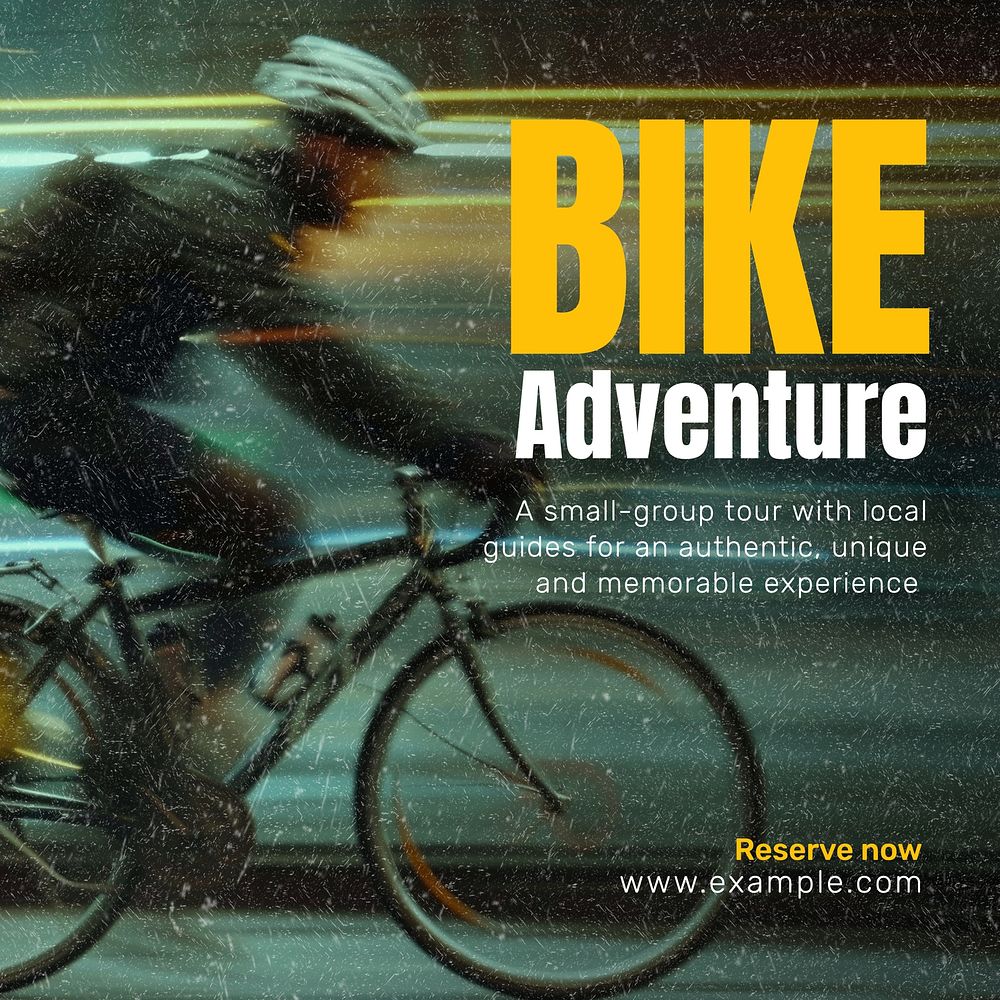 Bike adventure Facebook post template