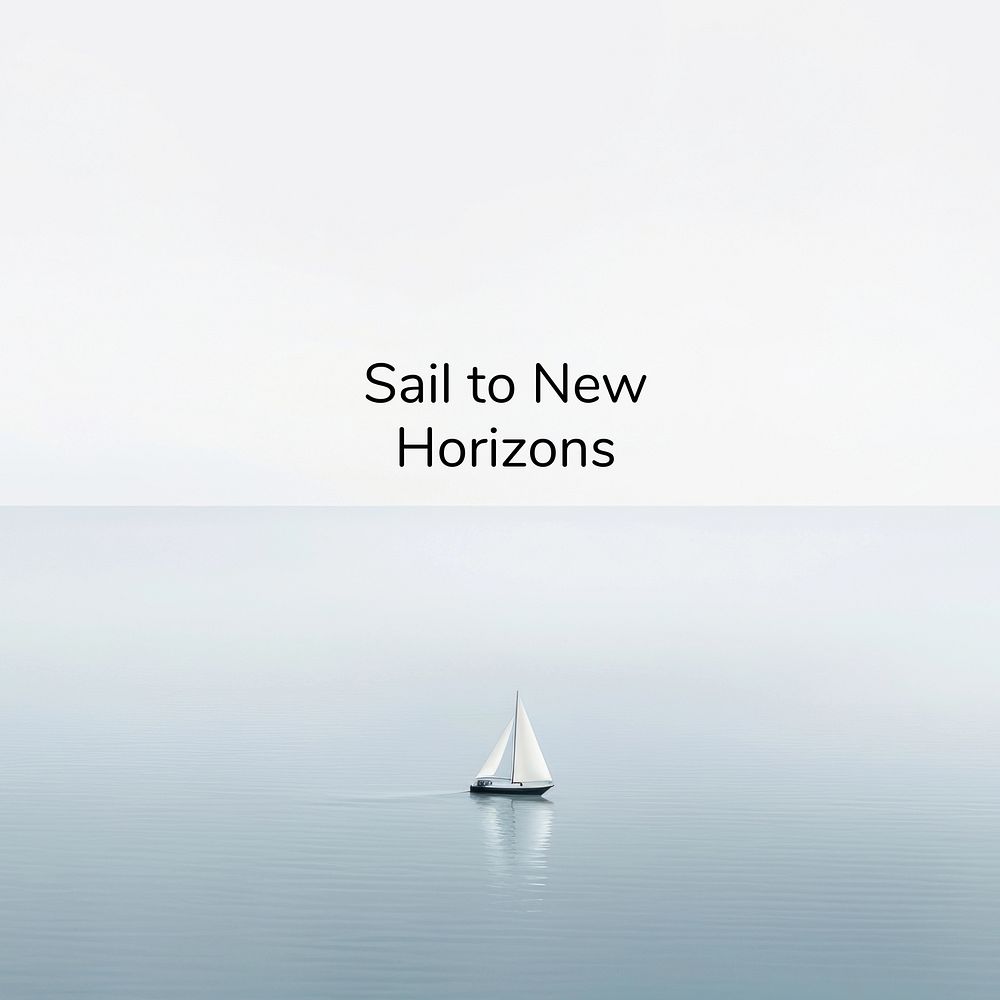 Sail to new horizons Instagram post template