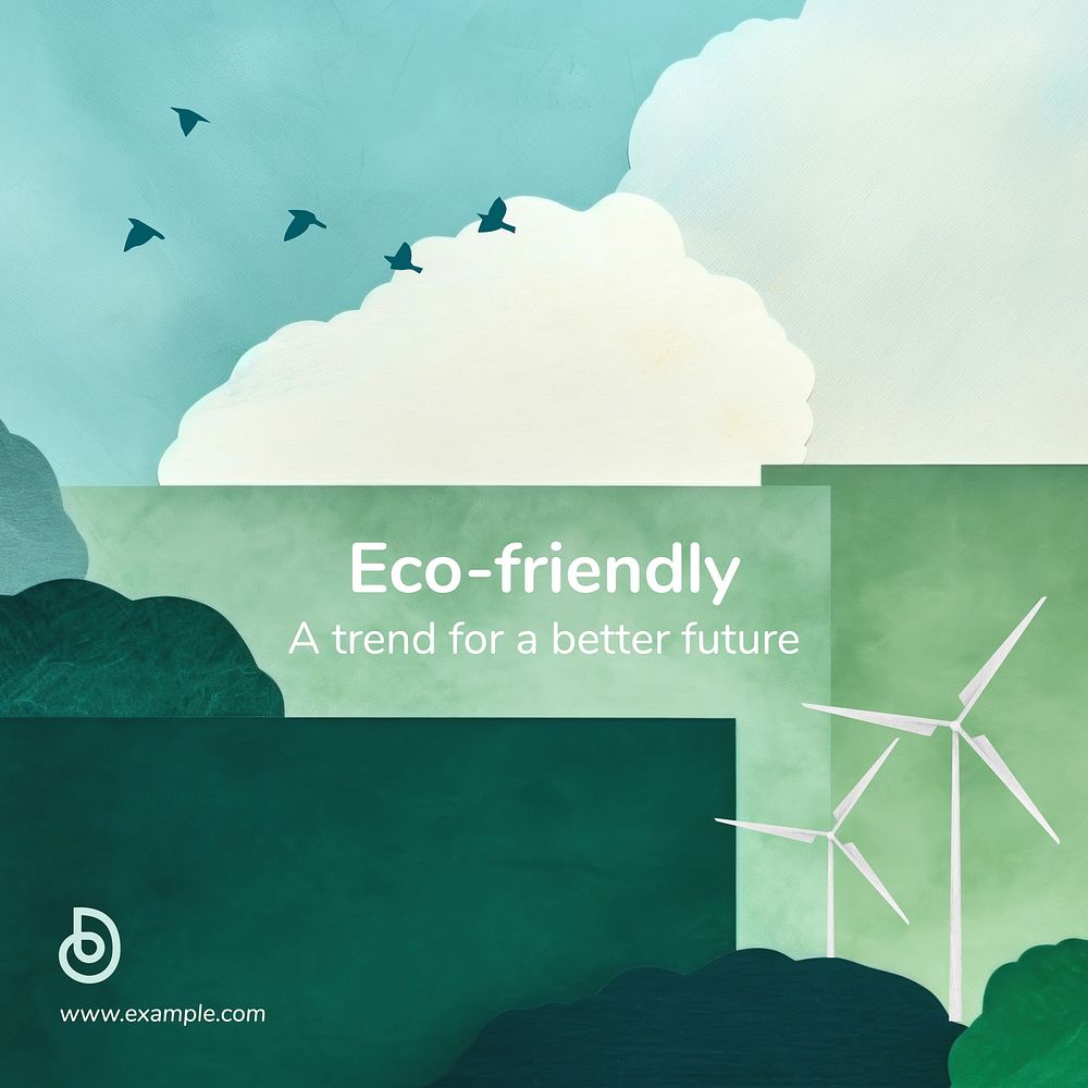 Eco-friendly Instagram post template