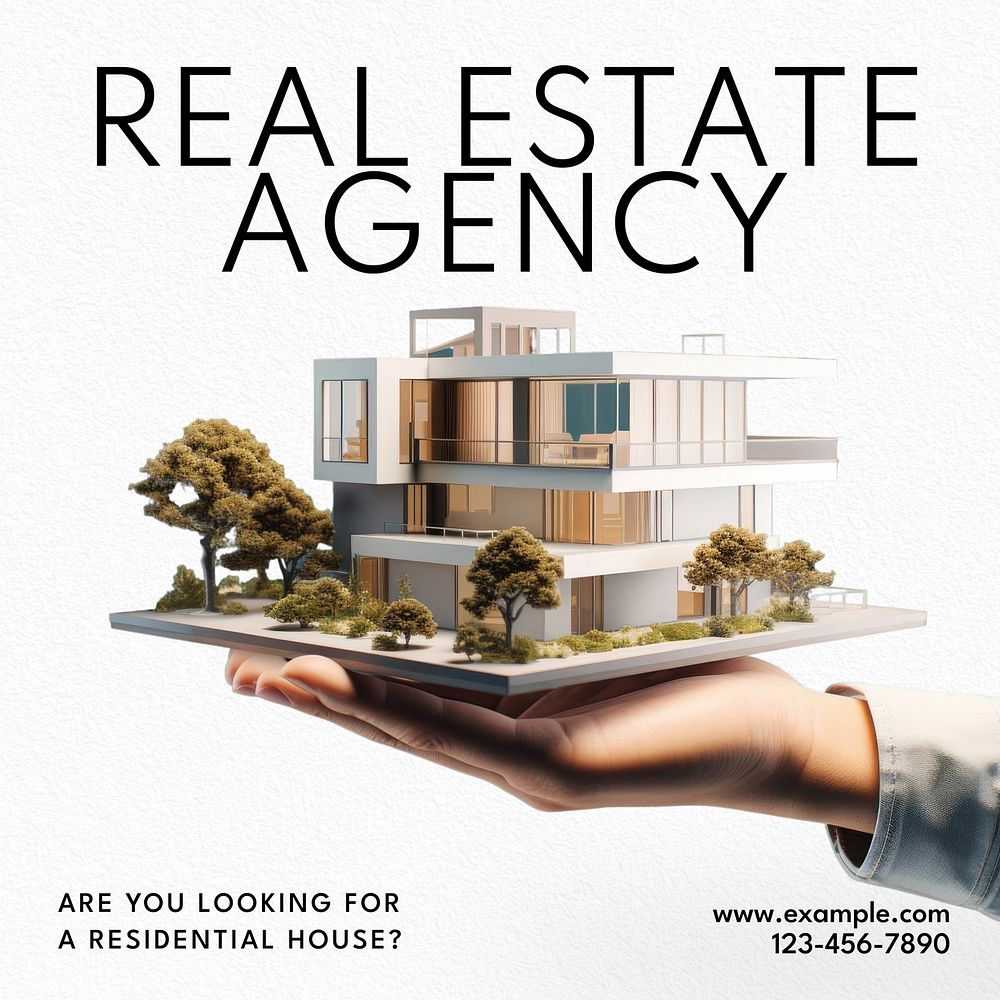 Real estate agency Instagram post template