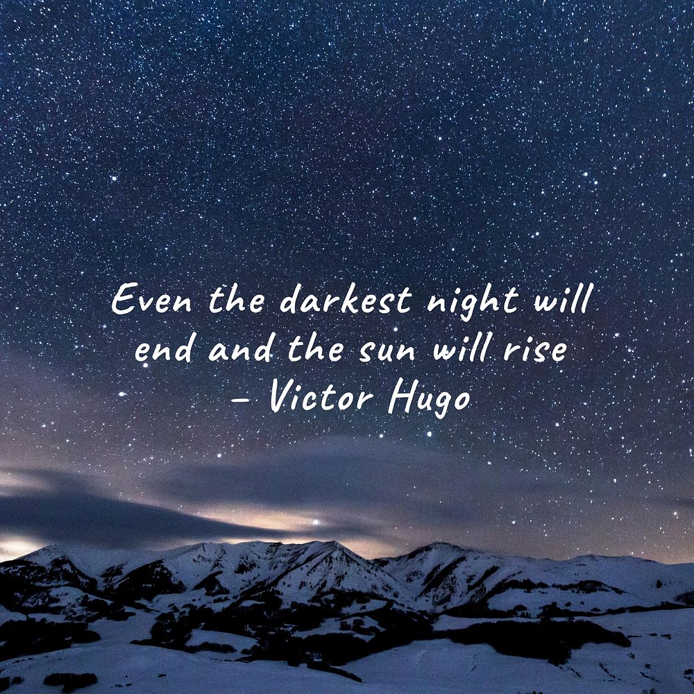 Victor Hugo quote Facebook post template
