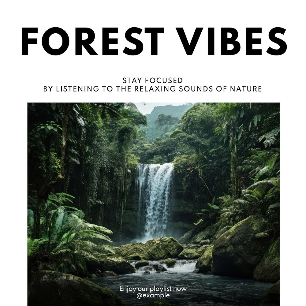 Forest vibes Instagram post template