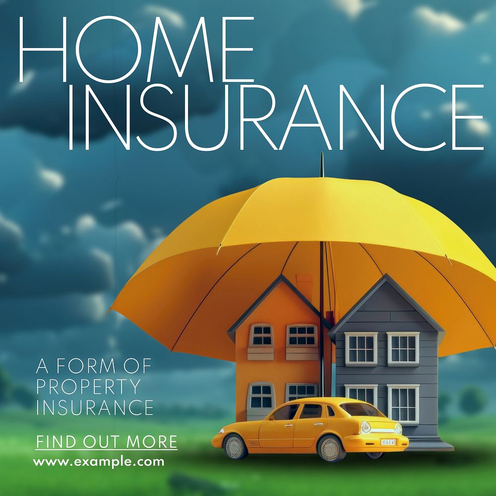 Home insurance Instagram post template