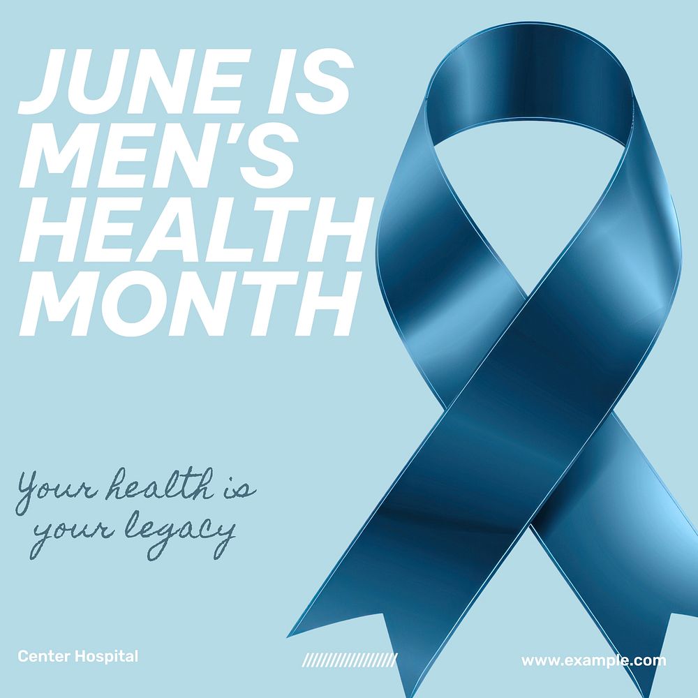Men's health Instagram post template