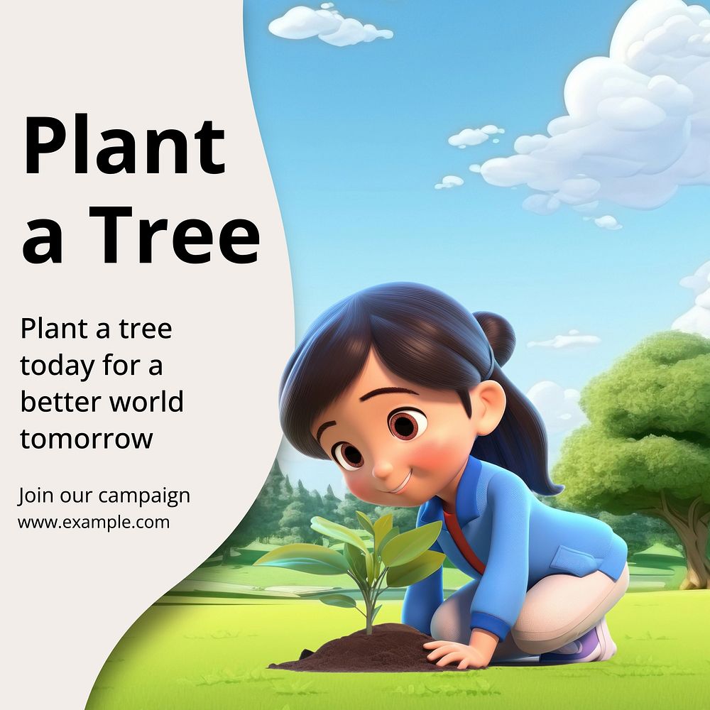 Plant a tree Instagram post template  