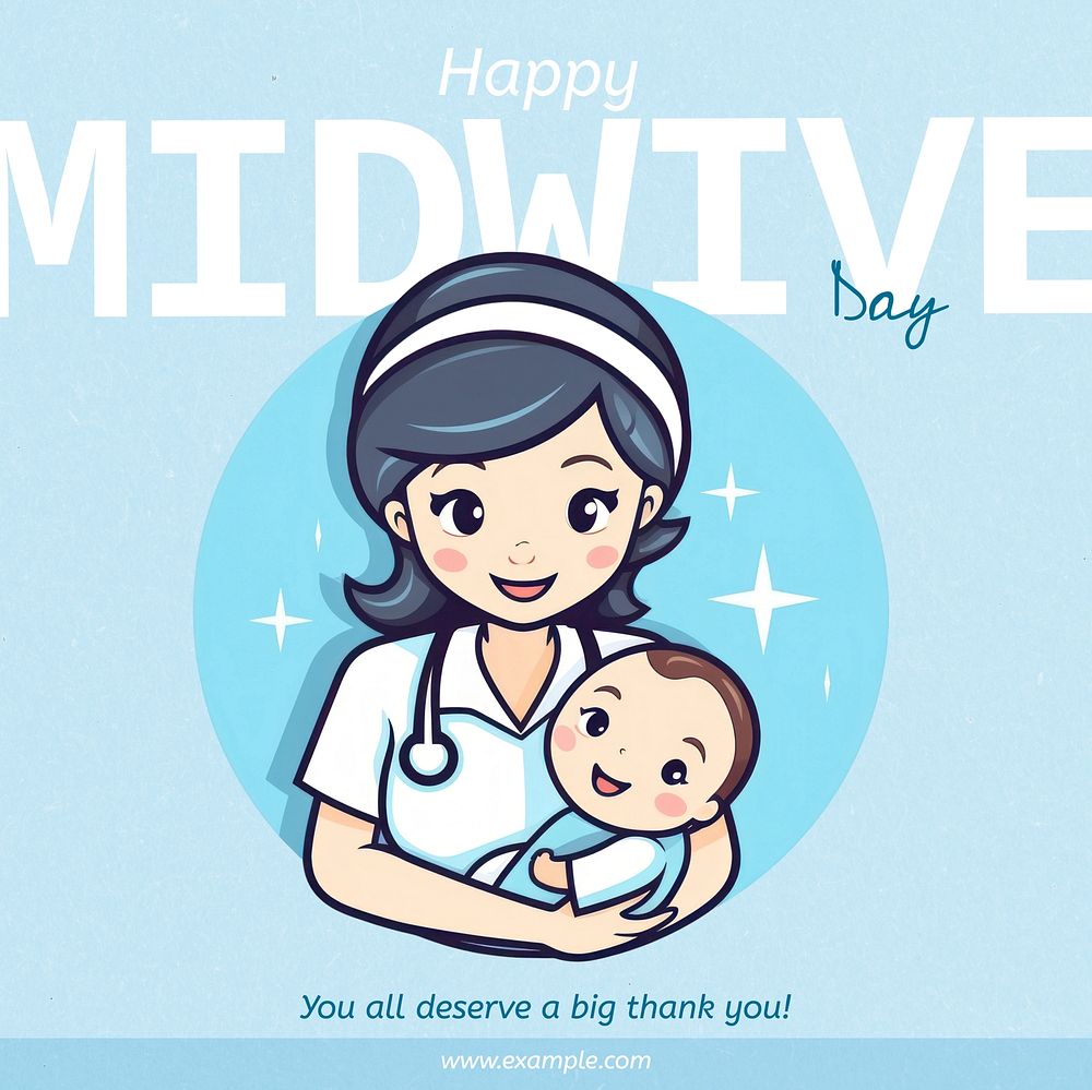 Happy midwives day Facebook post template