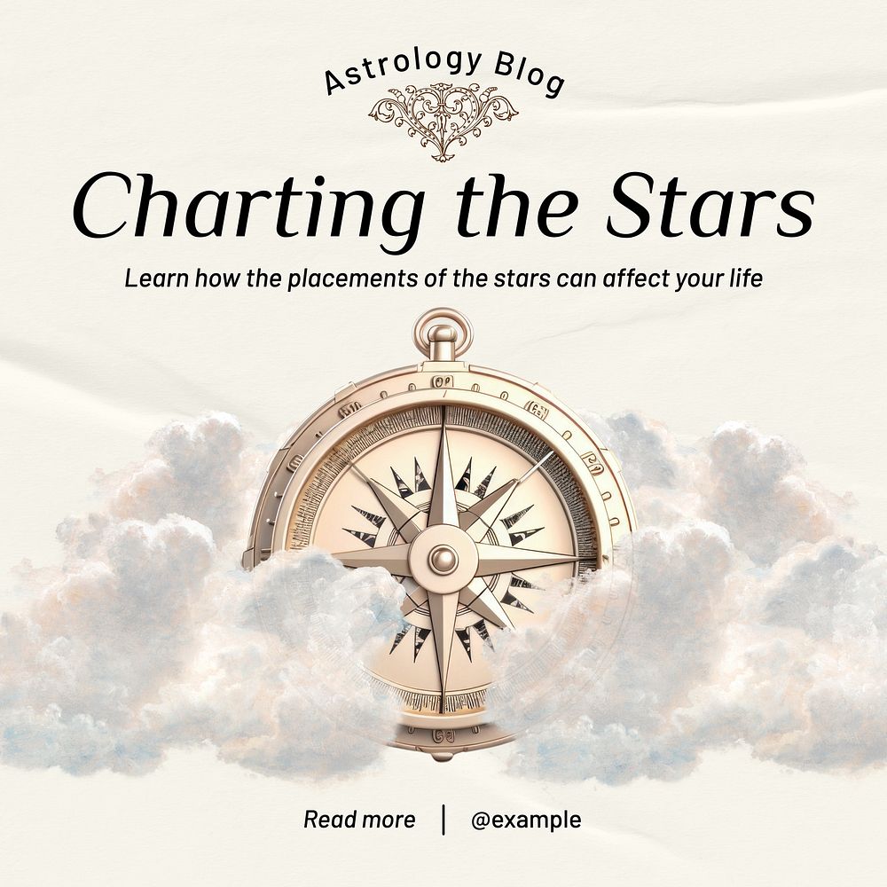 Charting the stars Facebook post template