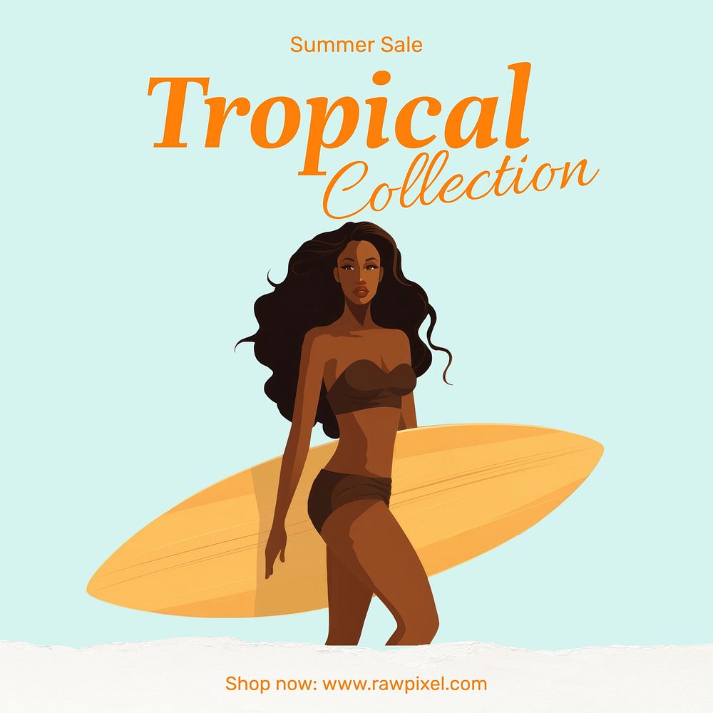 Tropical collection Instagram post template