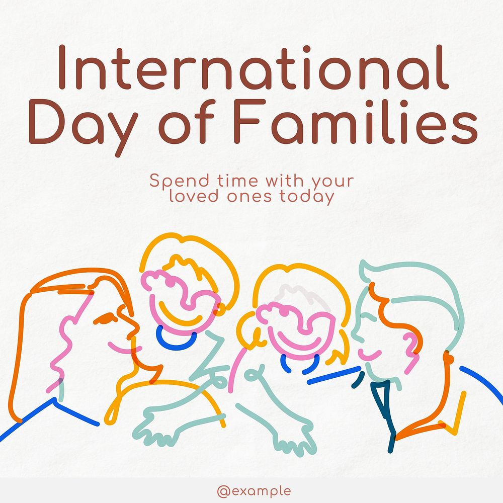 Family day Instagram post template