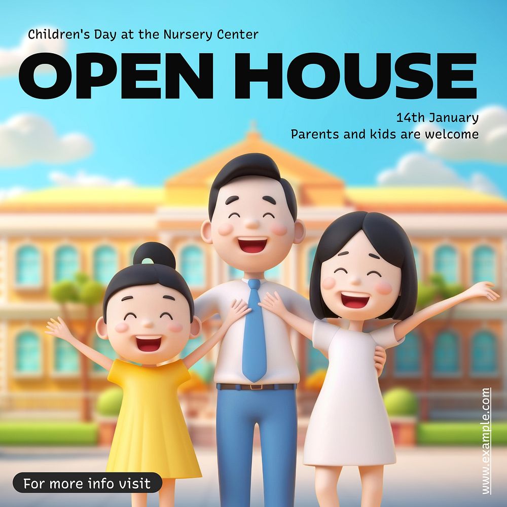 Open house Instagram post template