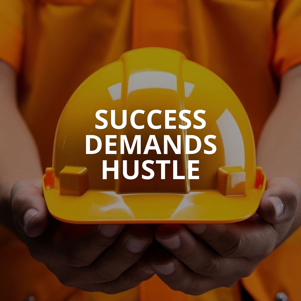 Success demands hustle Instagram post template