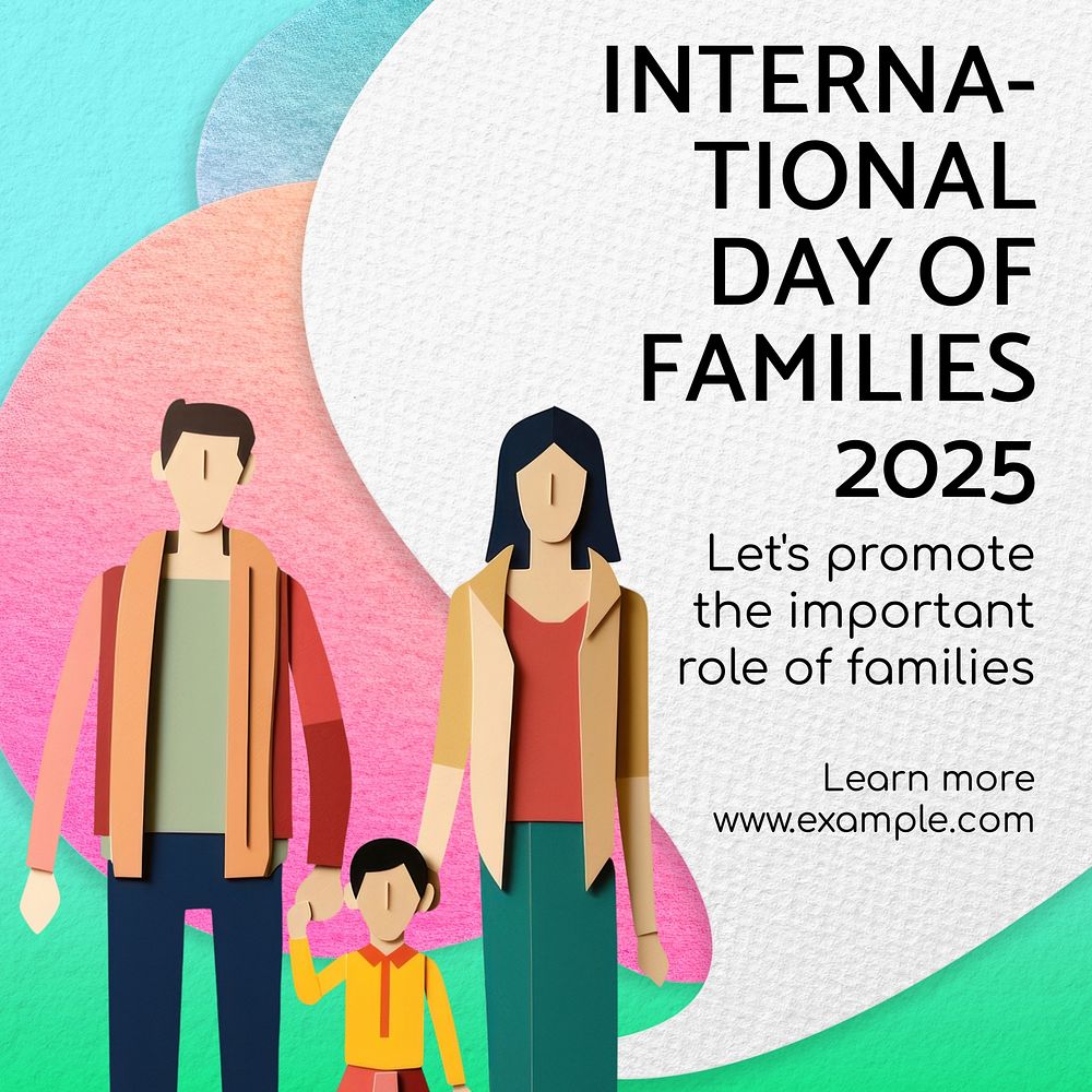 International day of families Instagram post template