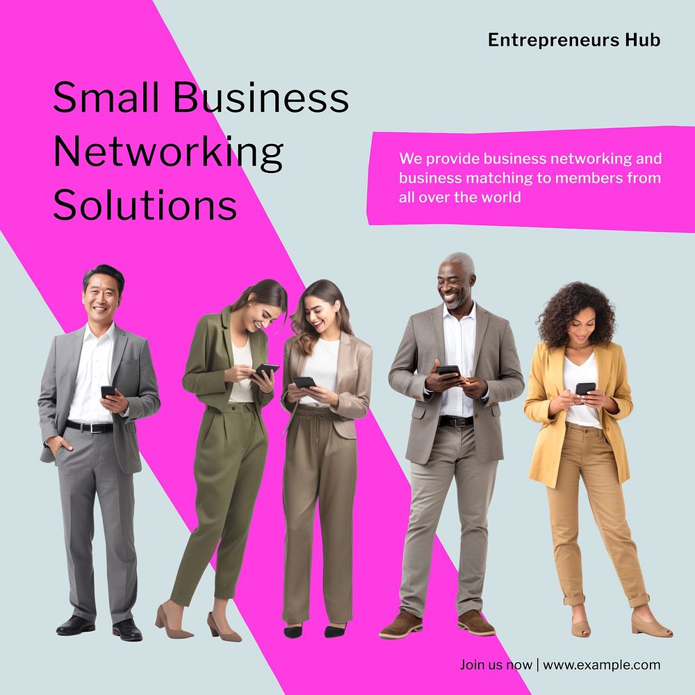 Small business networking Instagram post template