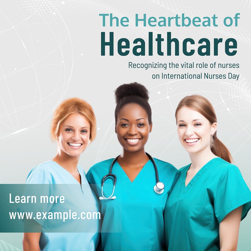 International nurses day Instagram post template