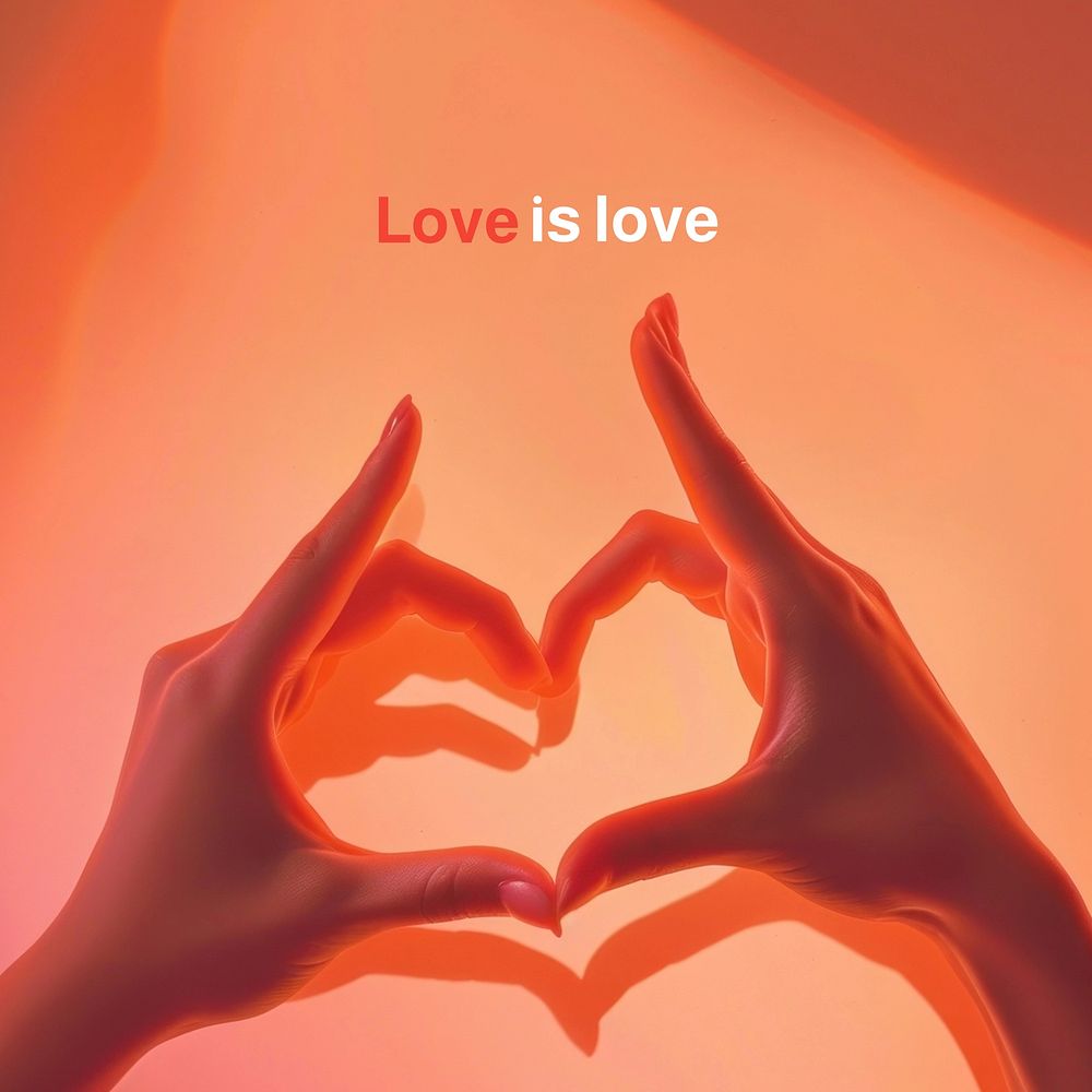 Love is love quote Instagram post template