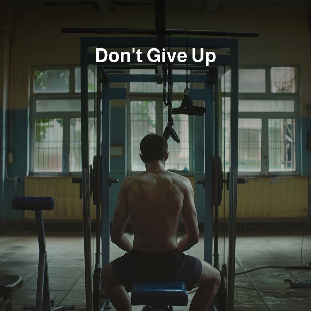 Don't give up quote Instagram post template