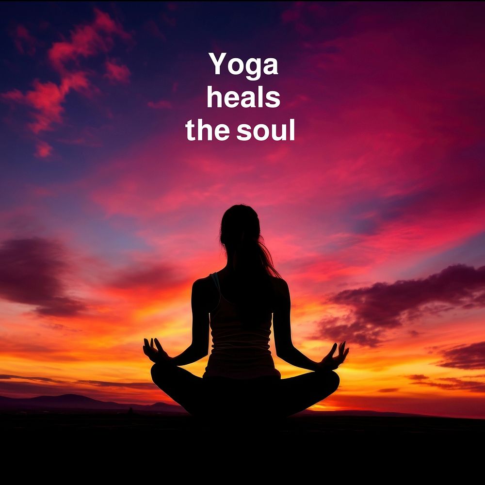 Yoga  quote Instagram post template