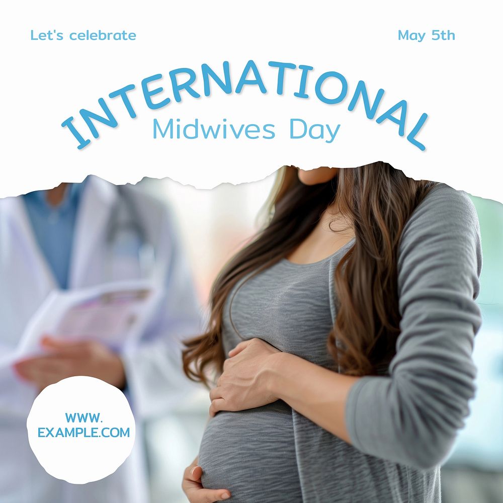 International midwives day Facebook post template
