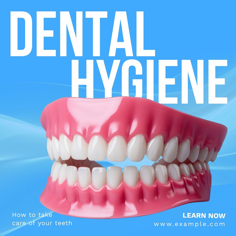 Dental hygiene Instagram post template