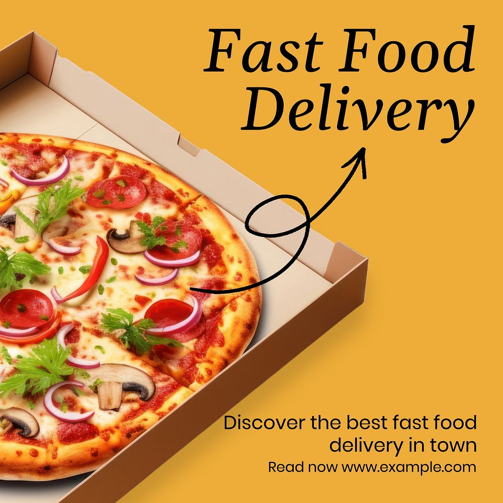 Fast food delivery Instagram post template