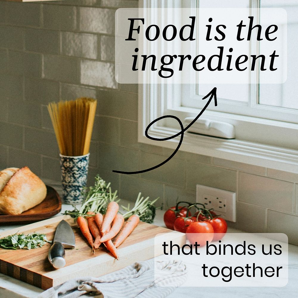 Food quote Instagram post template