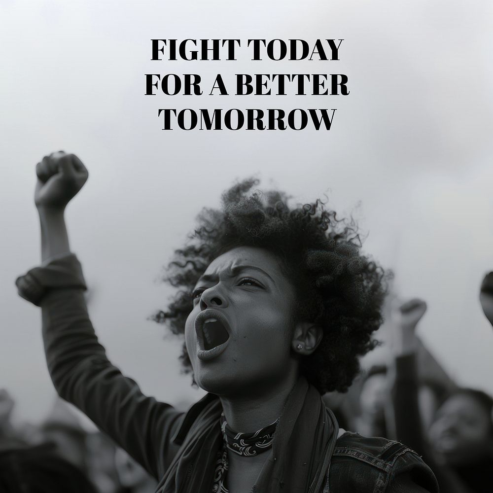 Fight today quote Instagram post template
