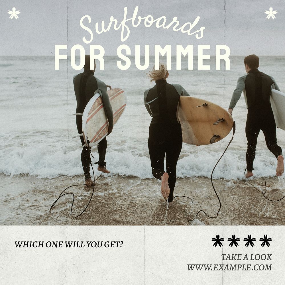 Surfboards Instagram post template