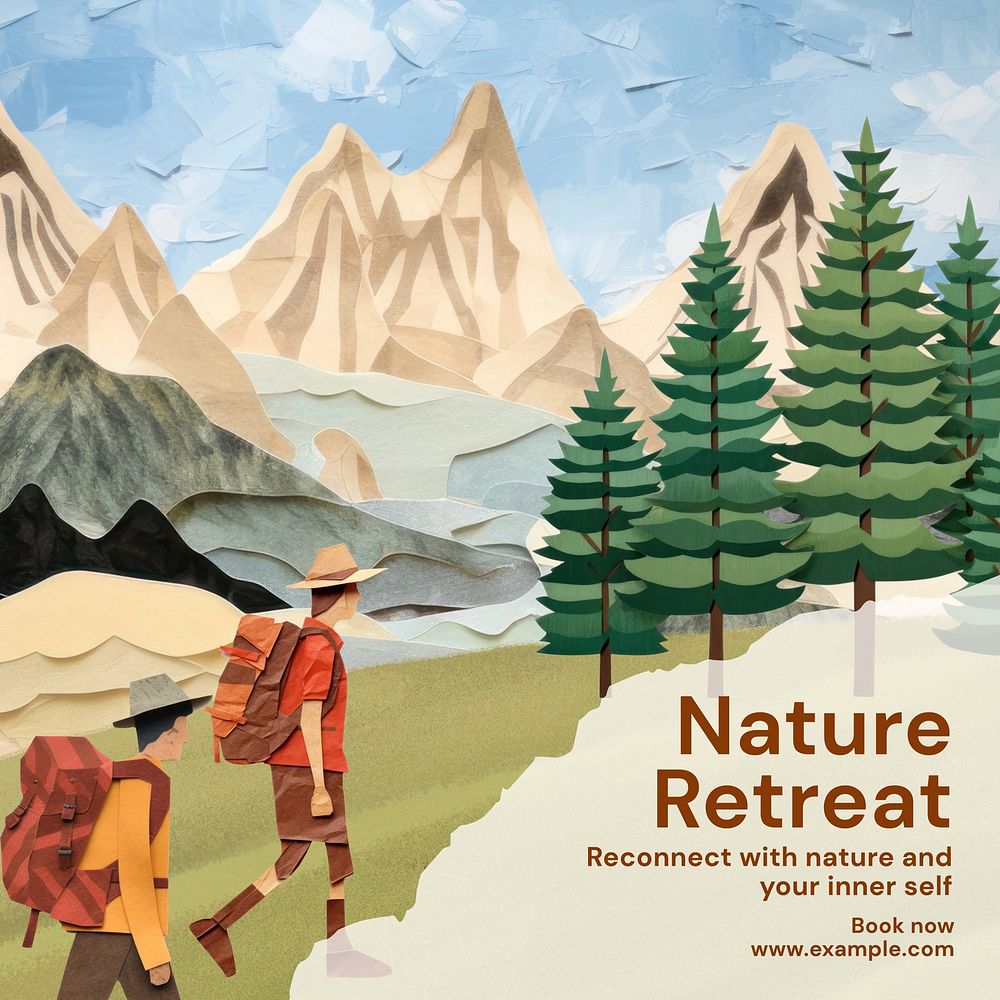 Nature retreat Instagram post template