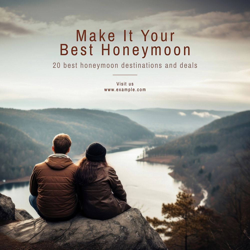 Honeymoon deals Facebook post template