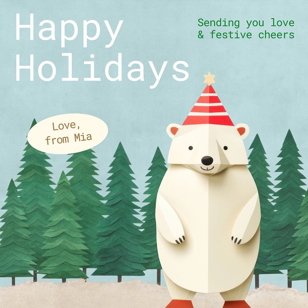Happy holidays greeting template