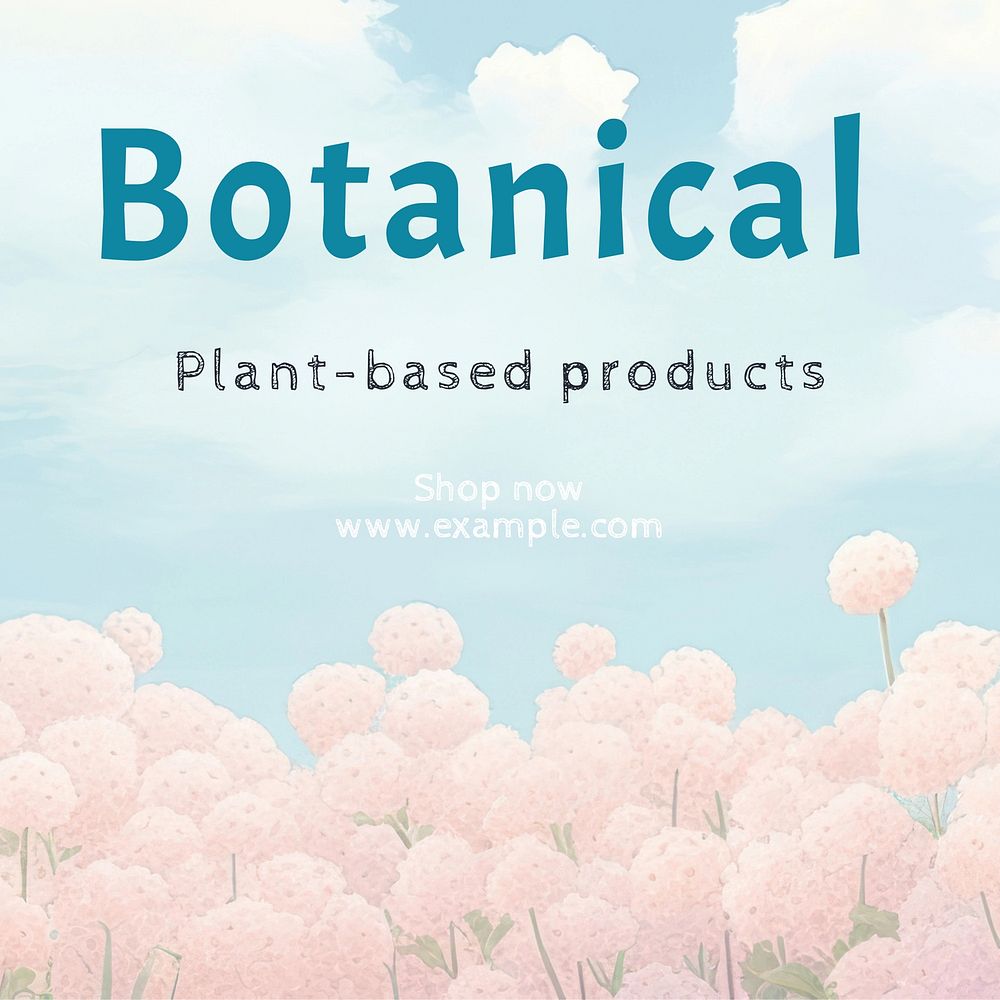 Botanical products Facebook post template