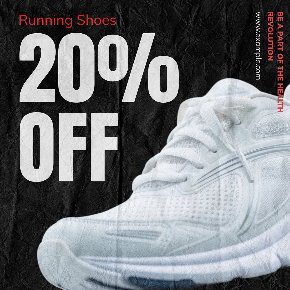 Running shoes sale Instagram post template